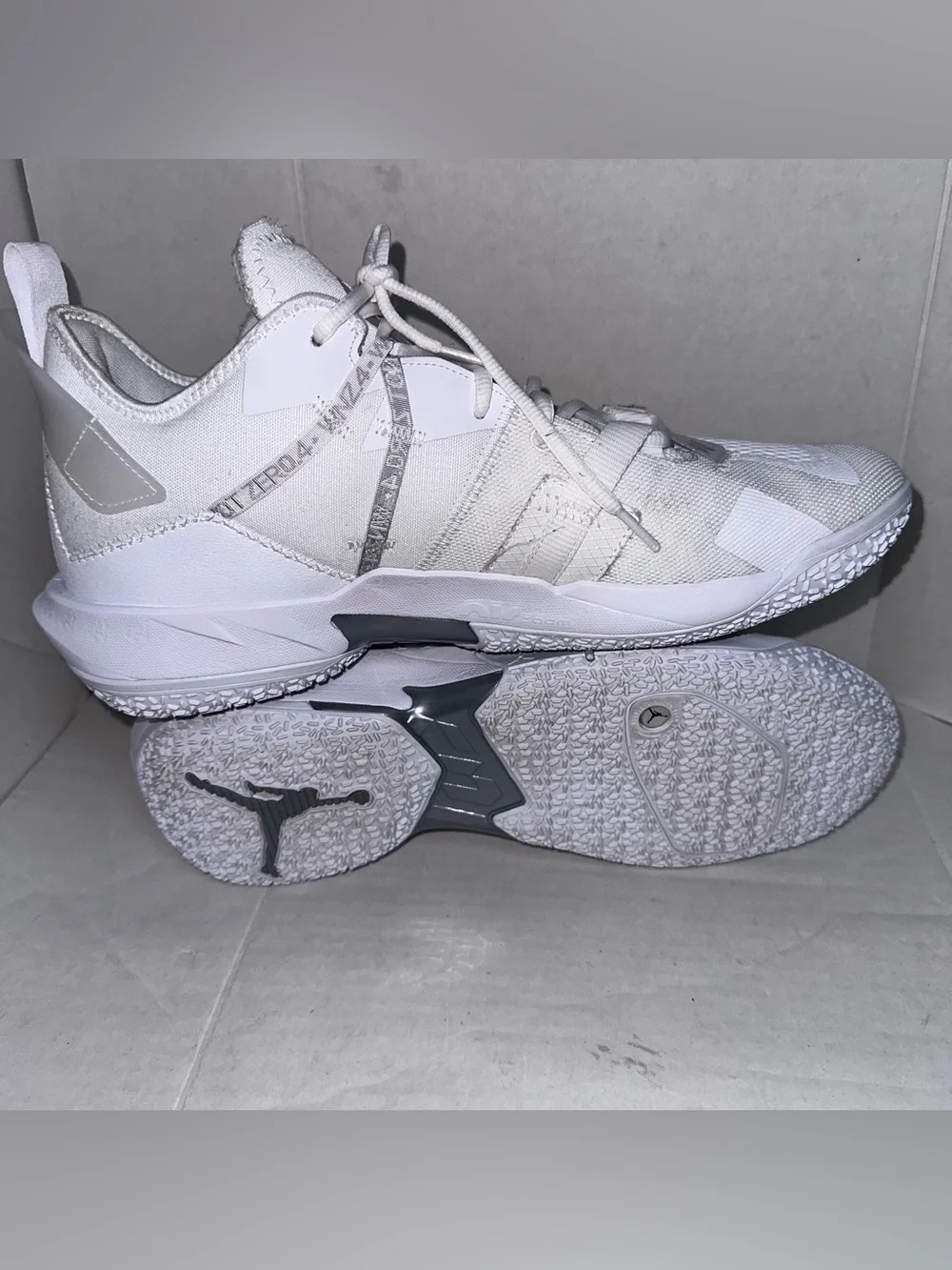 Nike Air Jordan Why Not Zer0.4 Mens Size 14 White Metallic Silver CQ4230 101